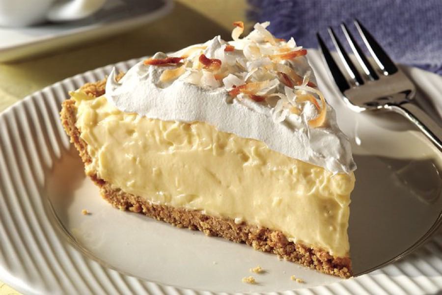 A slice of cream pie