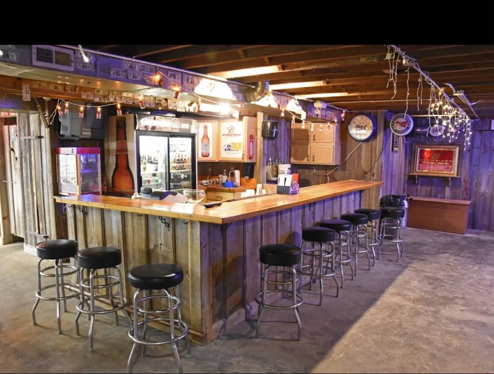 The full length of the Down Under Lounge bar seen head on