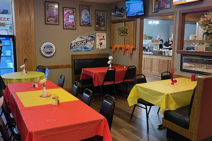 The event room with the full bar visible behind